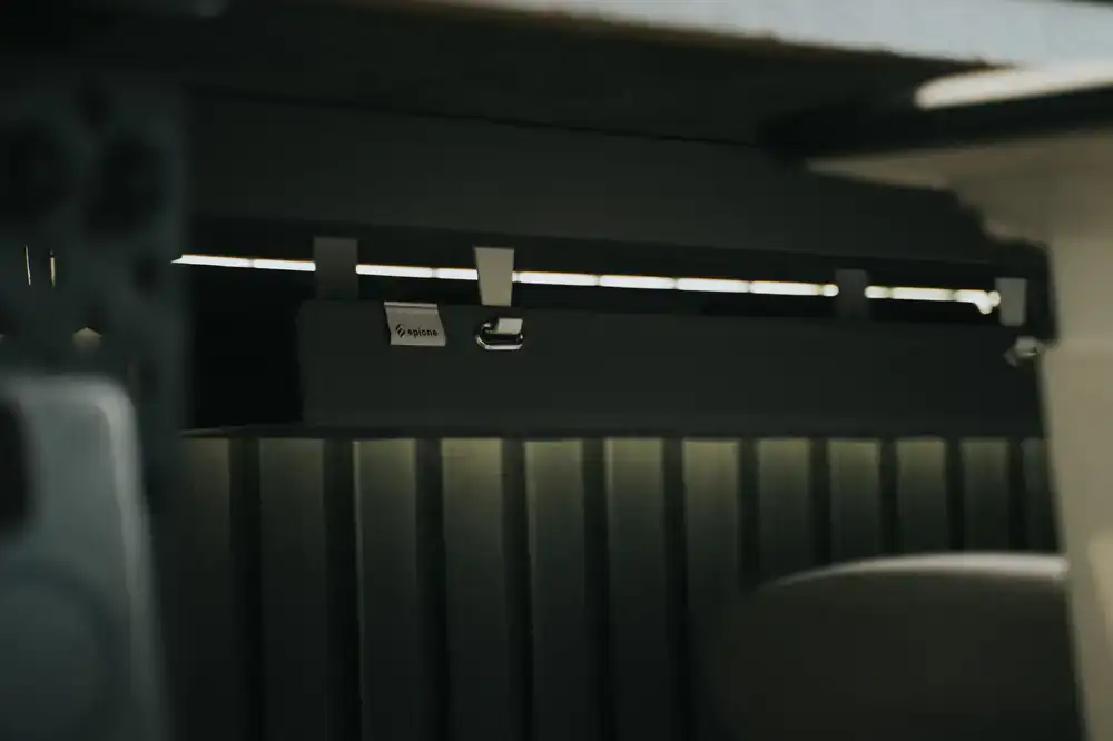 Clean under-desk cable management routing