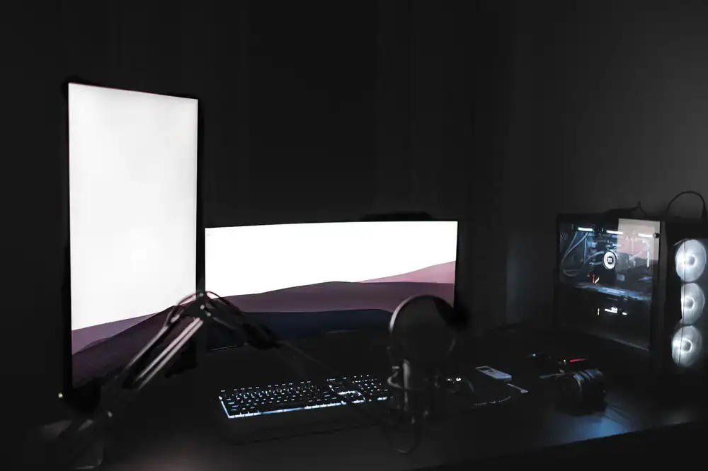 Mid-range setup with mirrorless camera and key lights